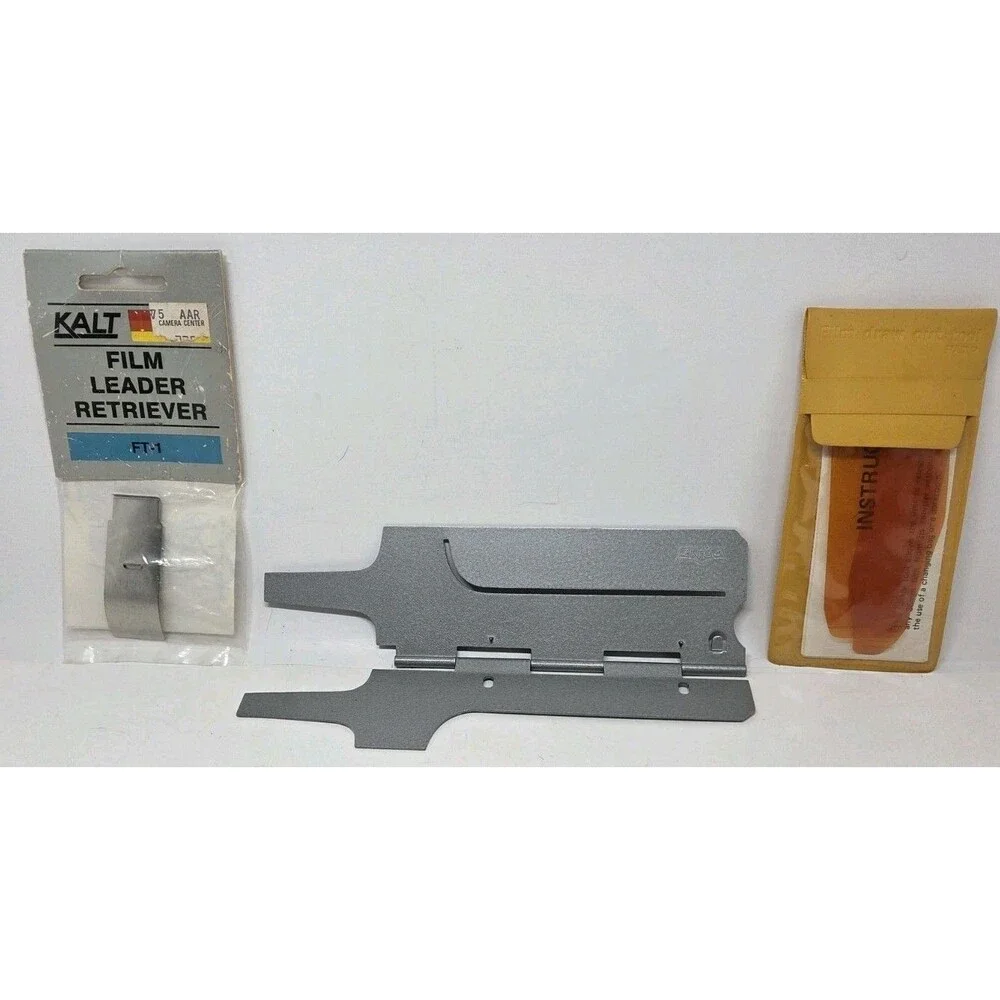 Vintage 35mm Film Tool Lot: Kalt Retriever, Metal Trimming Guide, Draw-Out Tool